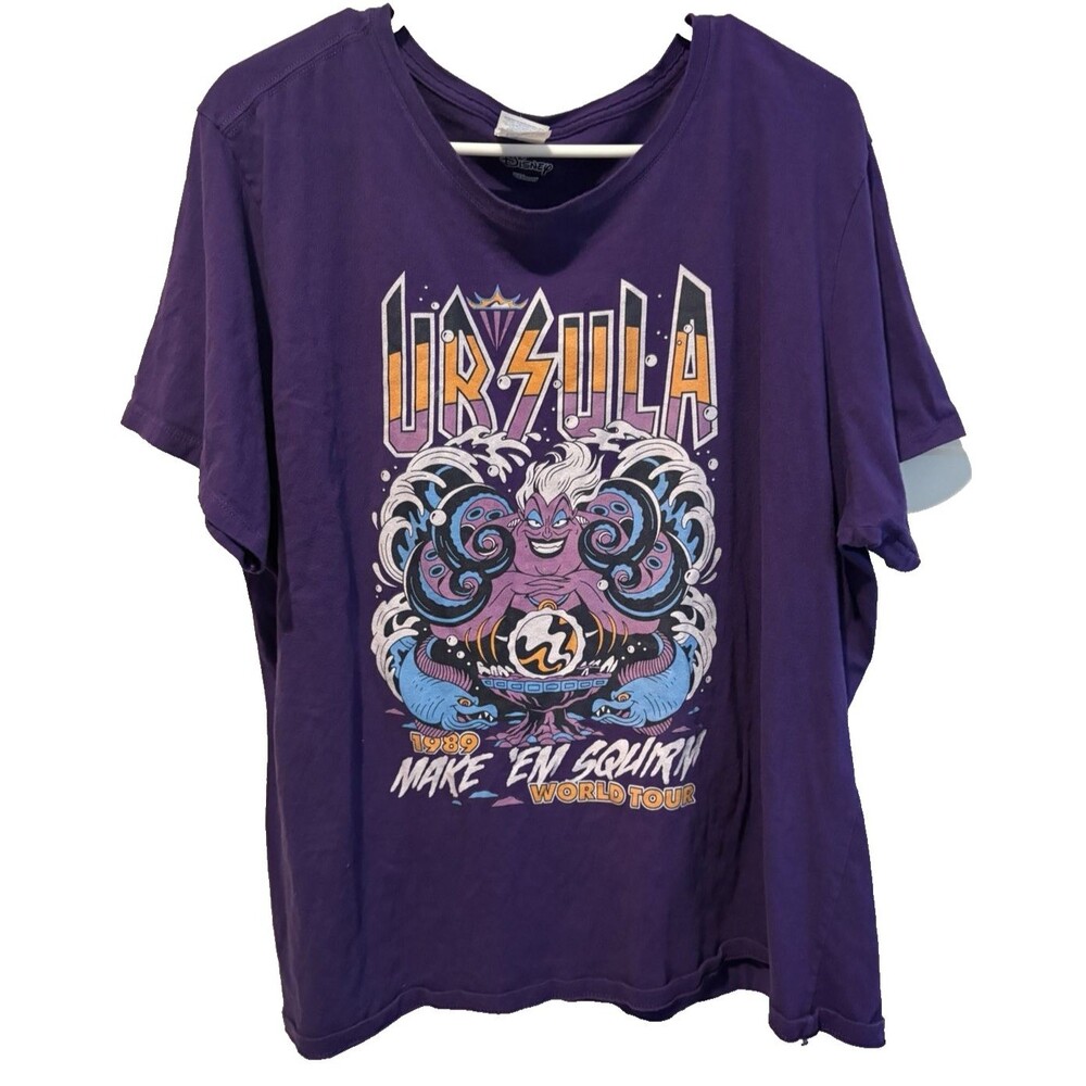 Disney Ursula Little Mermaid Make Em Squirm World Tour Graphic Tee Shirt 3XL